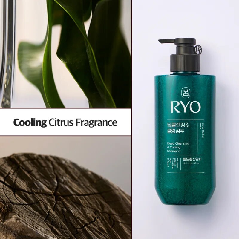 RYO Deep Cleansing & Cooling Shampoo mélyen tisztító sampon hűsítő hatással 480 ml