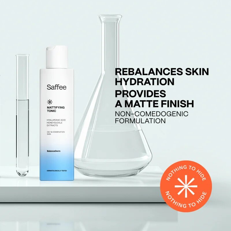 Saffee BalanceDerm Mattifying Tonic tisztító és mattító tonik kombinált és zsíros bőrre 200 ml