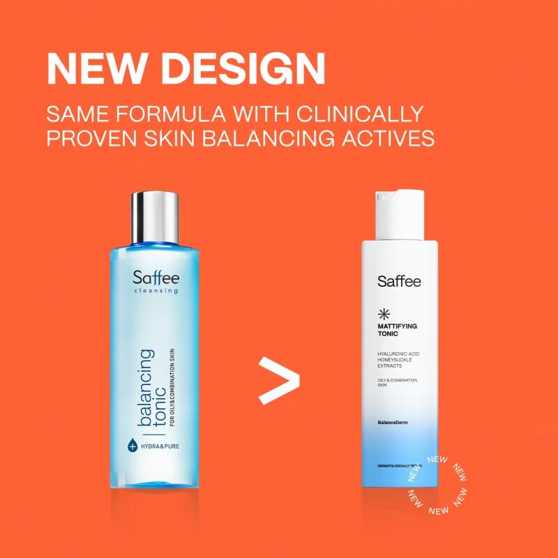 Saffee BalanceDerm Mattifying Tonic tisztító és mattító tonik kombinált és zsíros bőrre 200 ml