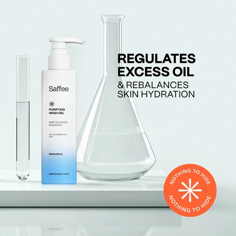 Saffee BalanceDerm Purifying Wash Gel tisztító gél kombinált és zsíros bőrre 200 ml