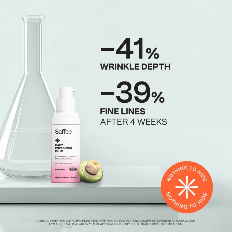 Saffee SensiDerm Daily Energising Fluid energizáló folyadék száraz és érzékeny bőrre 30 ml