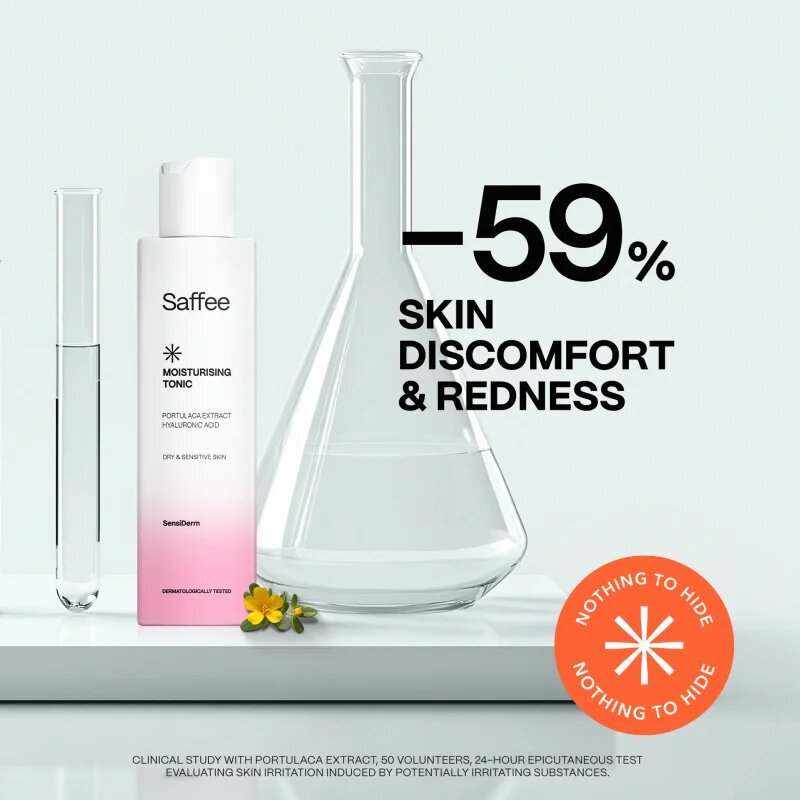 Saffee SensiDerm Moisturising Tonic hidratáló tonik száraz és érzékeny bőrre 200 ml
