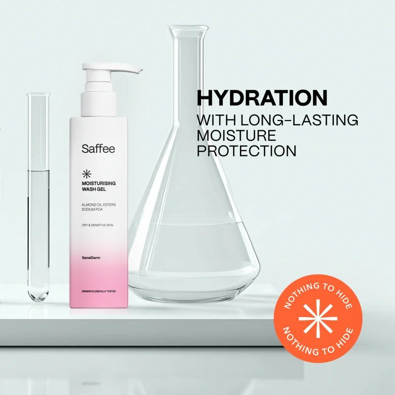 Saffee SensiDerm Moisturising Wash Gel hidratáló tisztító gél száraz és érzékeny bőrre 200 ml