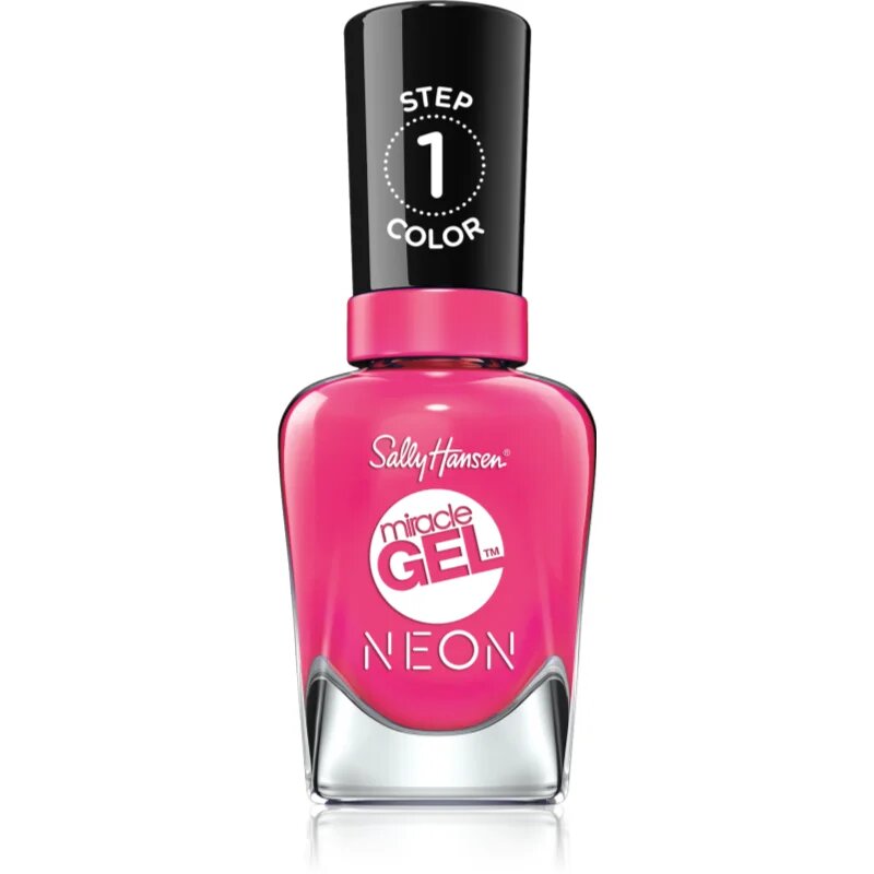 Sally Hansen Miracle Gel™ géles körömlakk UV/LED lámpa használata nélkül árnyalat 050 Fuchsia Fever 147 ml