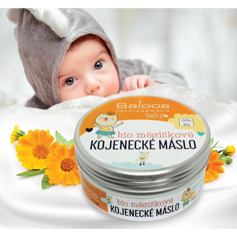 Saloos Bio Butter tápláló vaj a testre gyermekeknek születéstől kezdődően körömvirág 150 ml