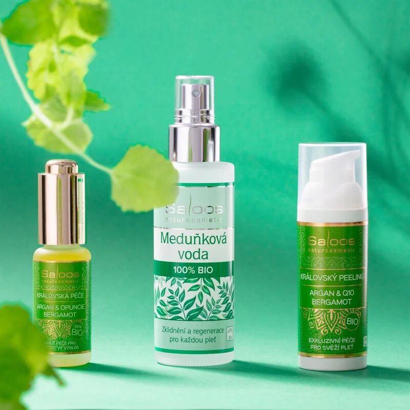 Saloos Bio King's Care Argan & Opuntia & Bergamot tápláló olaj arcra a bőröregedés első jeleinek eltüntetésére 20 ml