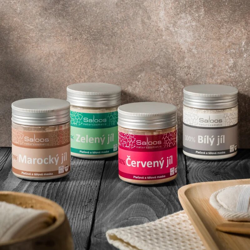 Saloos Clay Mask Montmorillonite maszk a testre és az arcra fáradt bőrre 140 g