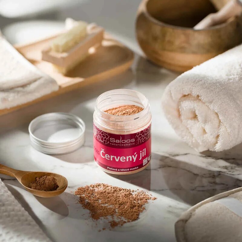 Saloos Clay Mask Montmorillonite maszk a testre és az arcra fáradt bőrre 140 g