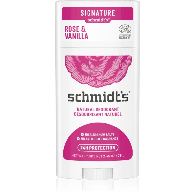 Schmidt's Rose + Vanilla izzadásgátló deo stift 75 g