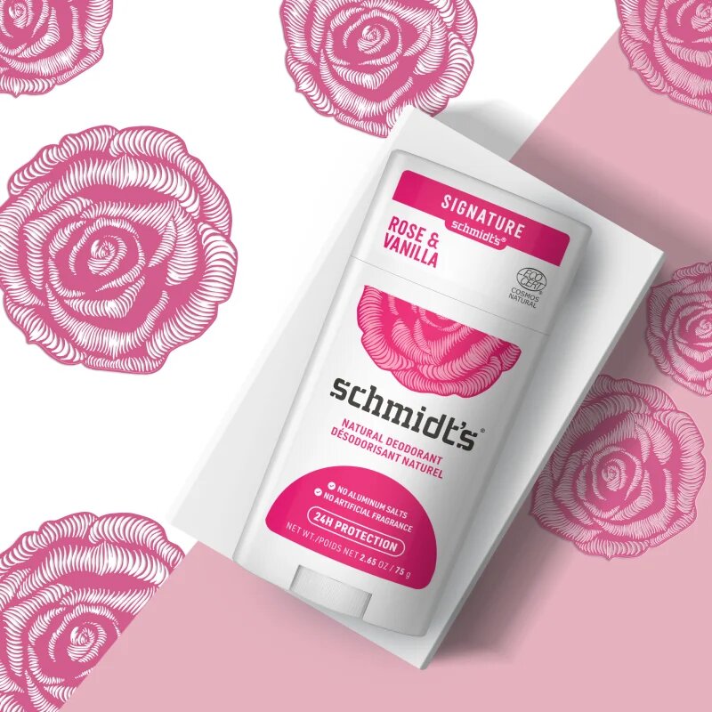 Schmidt's Rose + Vanilla izzadásgátló deo stift 75 g