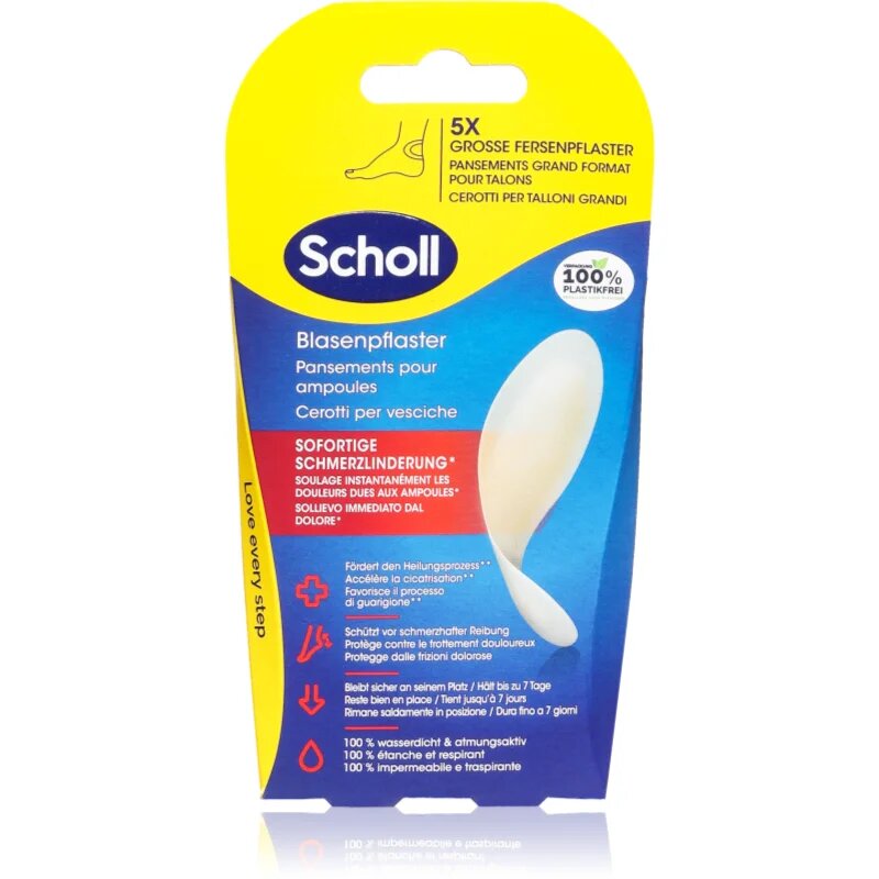 Scholl Dr. 's Blister Plasters vízálló sebtapasz sarkon kialakult vízhólyagokra 5 db