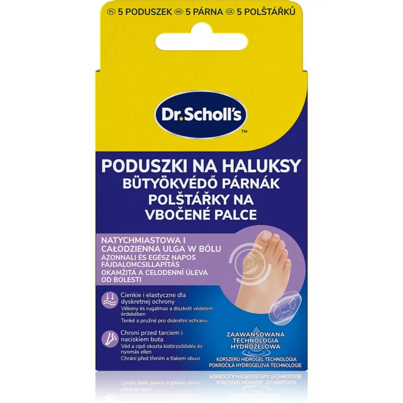 Scholl Dr. 's Bunion Cushions védőtapasz bütyök kezelésére 5 db