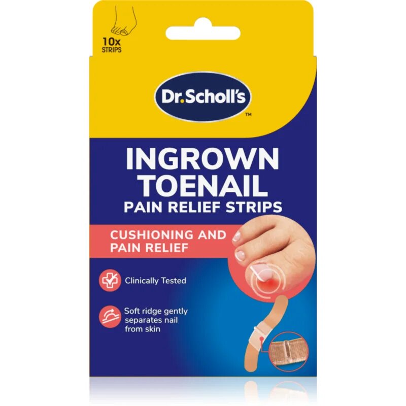 Scholl Dr. 's Ingrown Toenail Pain Relief Strips védőtapaszok körömnövekedésért 10 db