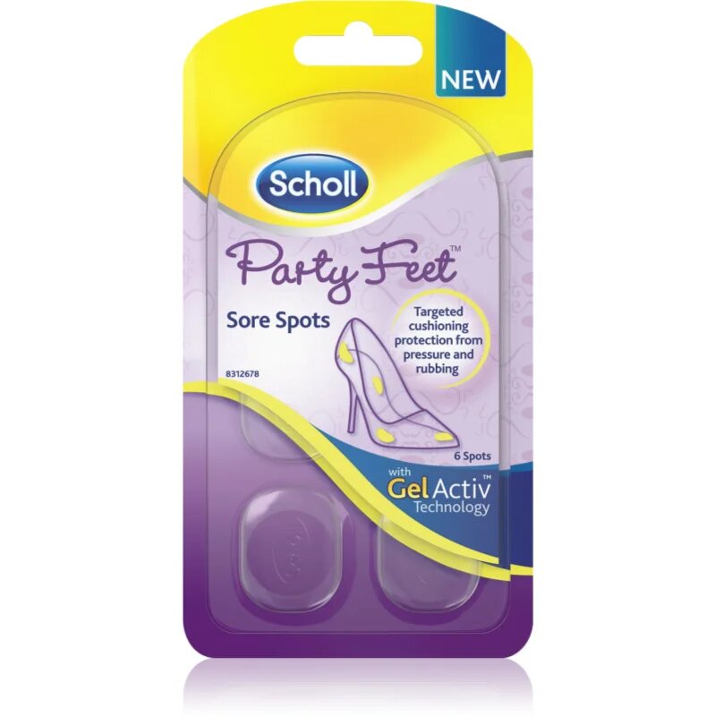 Scholl GelActiv Party Feet géles talppárnák az érzékeny pontokra 6 db