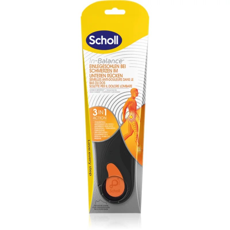 Scholl In-Balance Lower Back cipőbetét sarokra méret Medium 1 pár