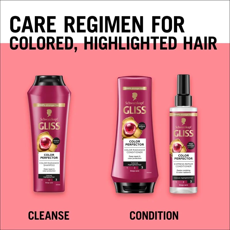 Schwarzkopf Gliss Color Perfector regeneráló balzsam festett vagy melírozott hajra 200 ml