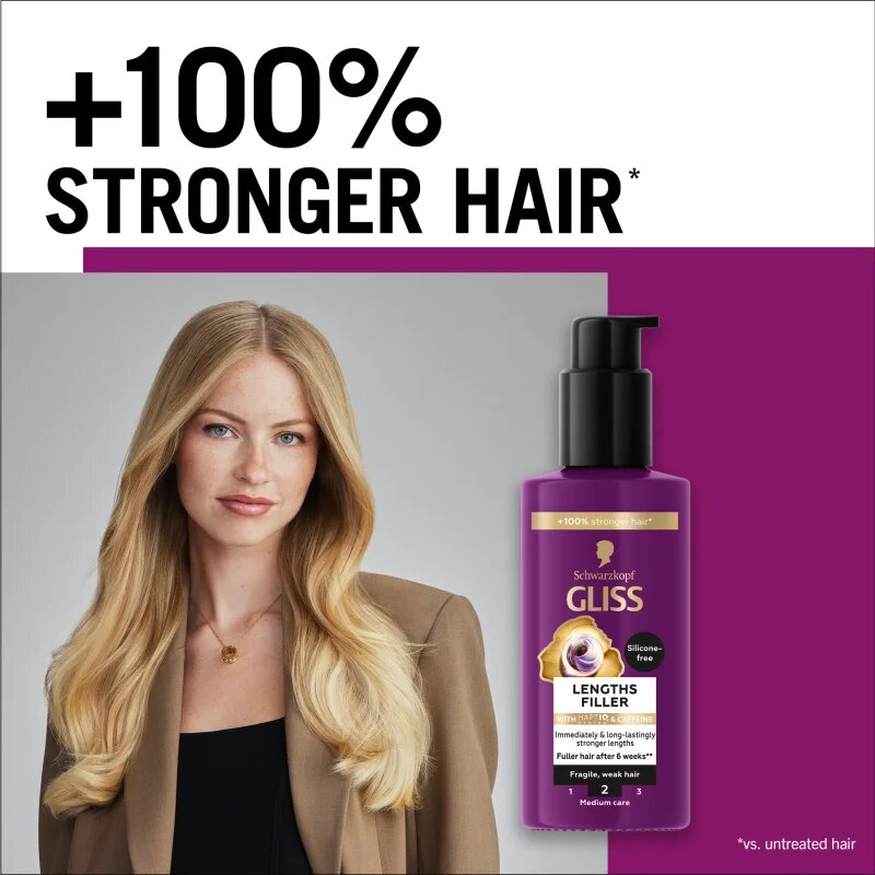 Schwarzkopf Gliss Full Hair Wonder erősítő szérum száraz és törékeny hajra 100 ml