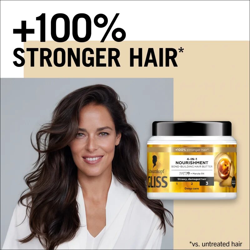Schwarzkopf Gliss Oil Nutritive intenzíven tápláló maszk a károsult hajra 400 ml