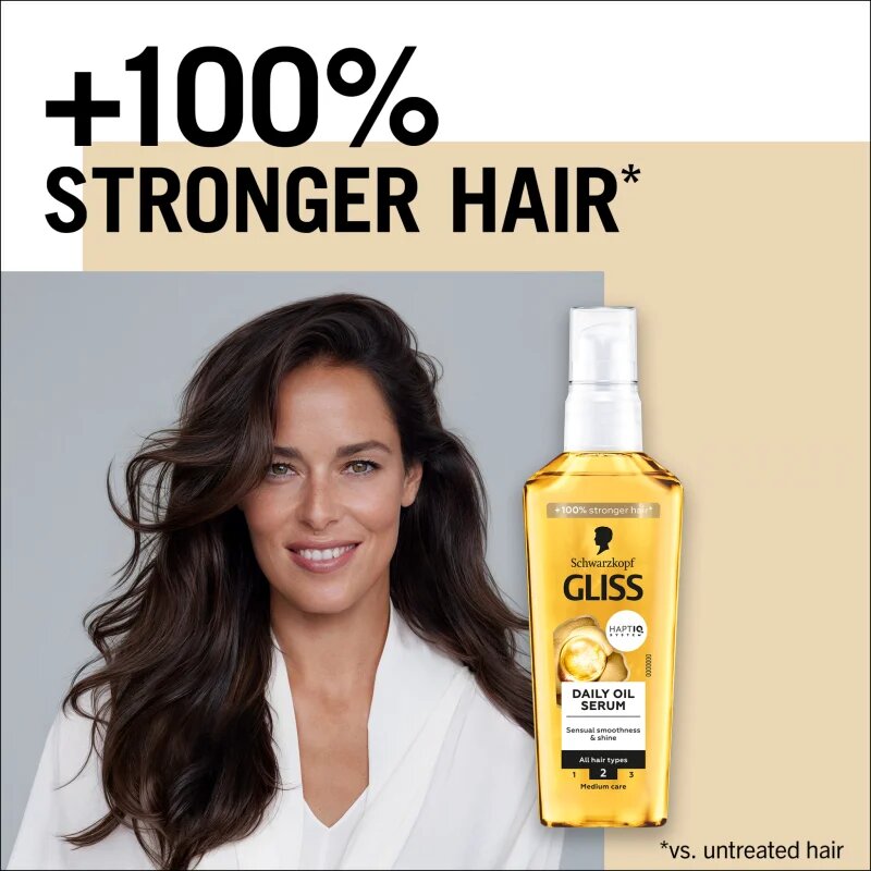 Schwarzkopf Gliss Oil Nutritive olajos szérum mindennapi használatra 75 ml