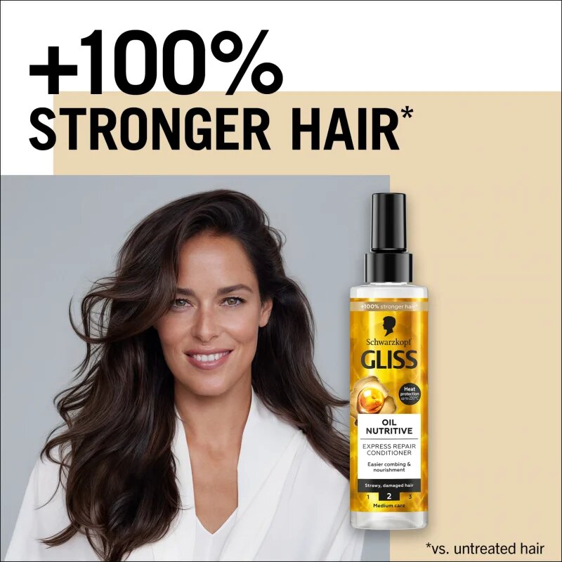 Schwarzkopf Gliss Oil Nutritive regeneráló balzsam a rakoncátlan és töredezett hajra 200 ml