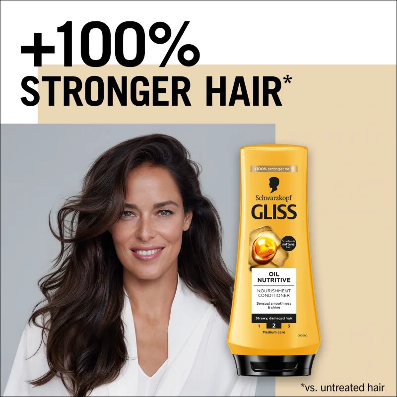 Schwarzkopf Gliss Oil Nutritive tápláló kondícionáló olajjal 200 ml