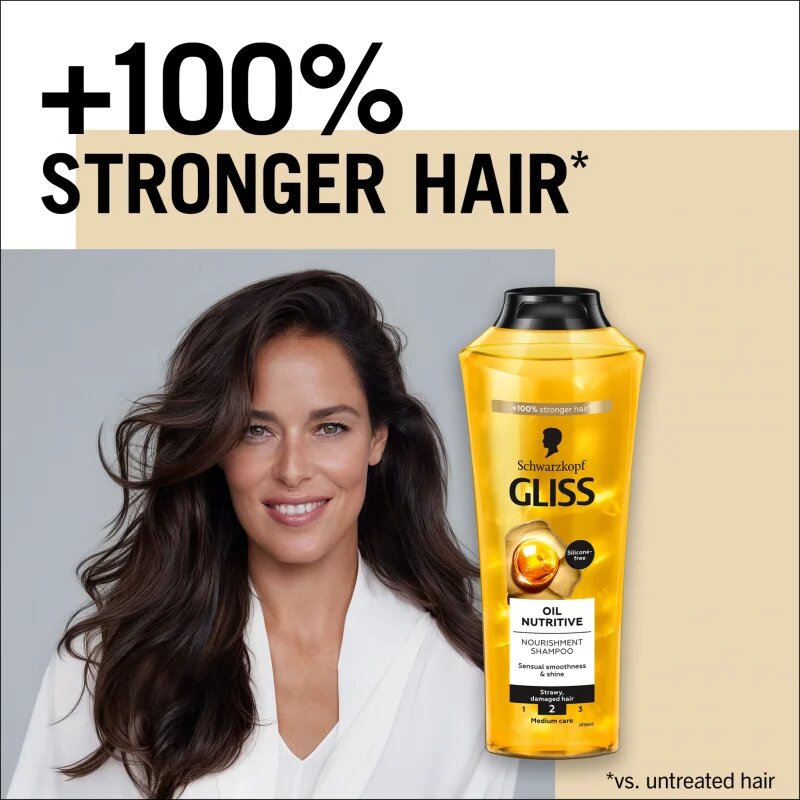 Schwarzkopf Gliss Oil Nutritive tápláló sampon olajjal 400 ml