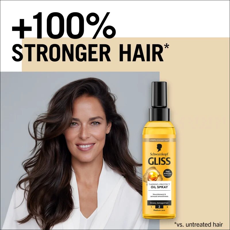 Schwarzkopf Gliss Oil Nutritive védő olaj a hajformázáshoz melyhez magas hőfokot használunk 150 ml