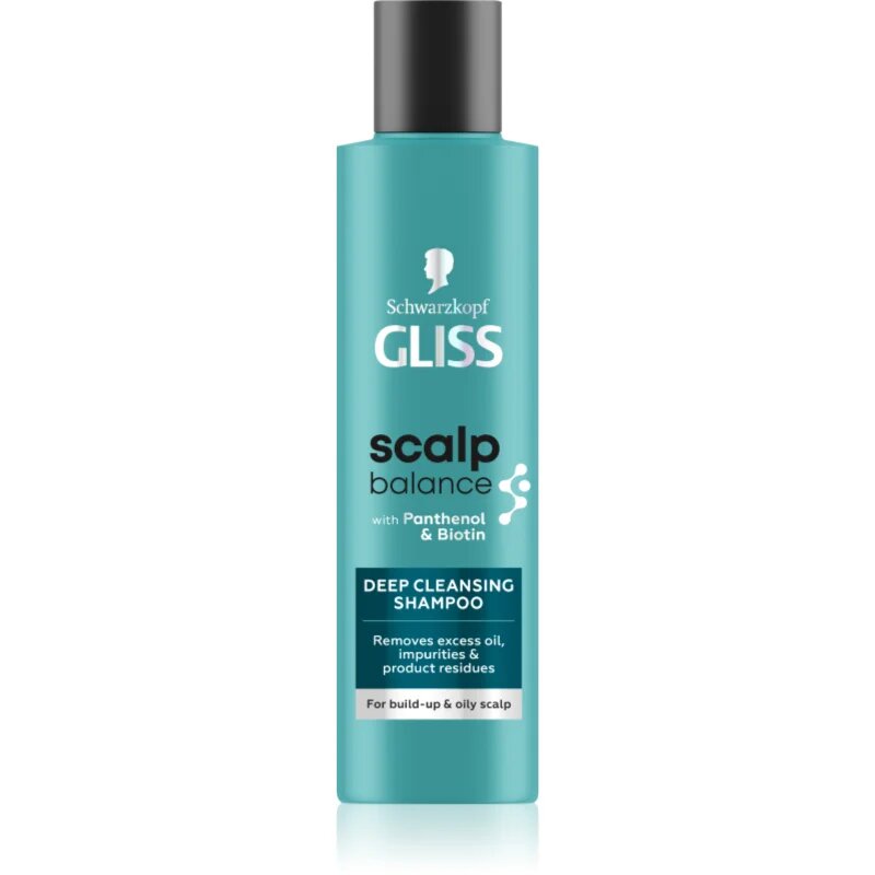 Schwarzkopf Gliss Scalp Balance mélyen tisztító sampon a zsíros fejbőrre 200 ml