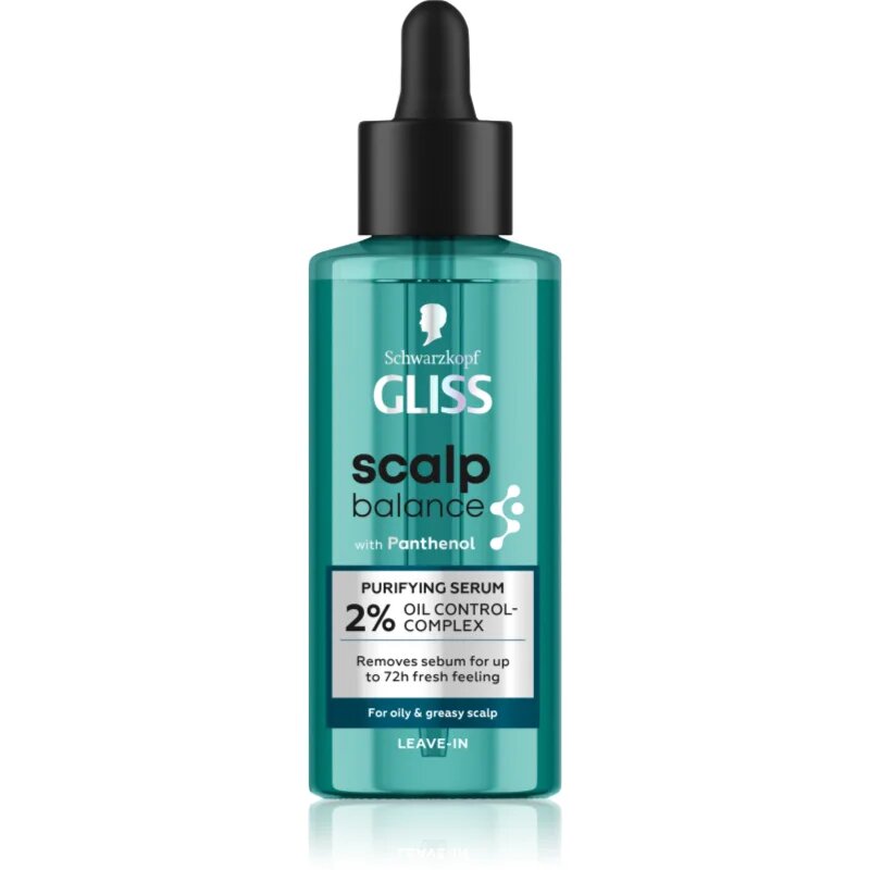 Schwarzkopf Gliss Scalp Balance Mélytisztító fejbőr szérum zsíros hajra 100 ml