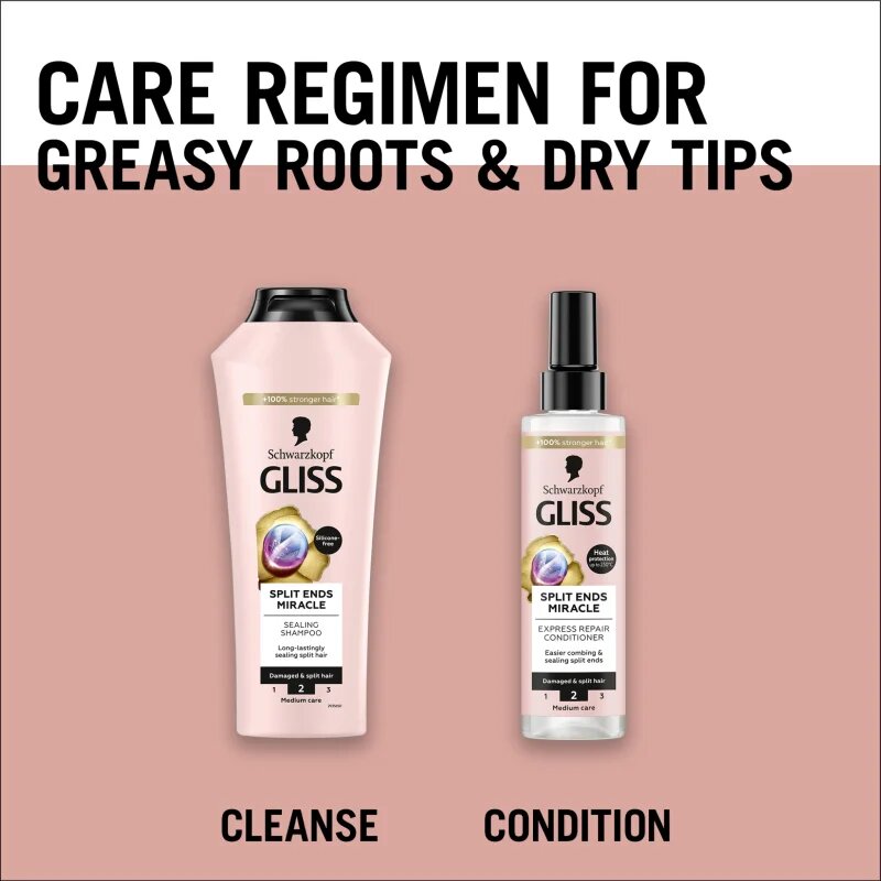 Schwarzkopf Gliss Split Ends Miracle öblítés nélküli kondicionáló a töredezett hajvégekre 200 ml
