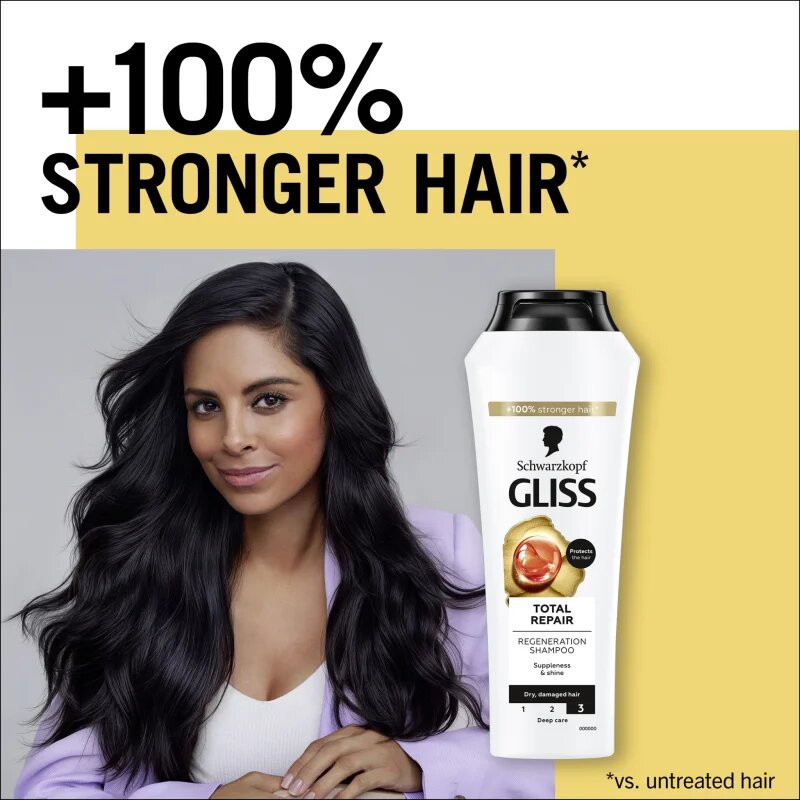 Schwarzkopf Gliss Total Repair intenzíven regeneráló sampon 400 ml