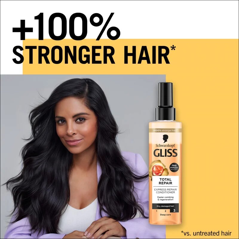 Schwarzkopf Gliss Total Repair regeneráló balzsam a száraz hajvégekre 200 ml