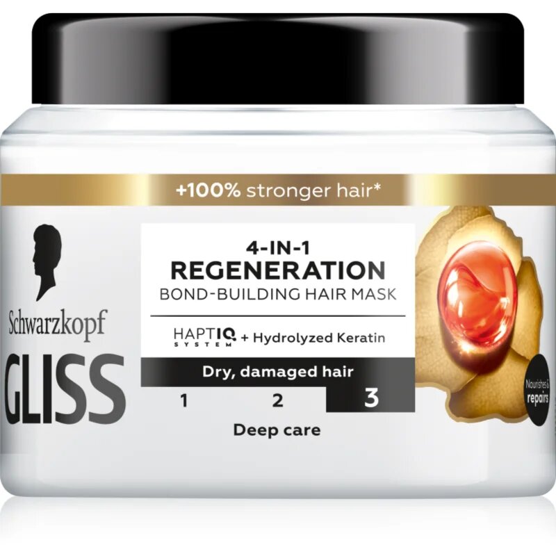 Schwarzkopf Gliss Total Repair regeneráló maszk száraz és sérült hajra 400 ml