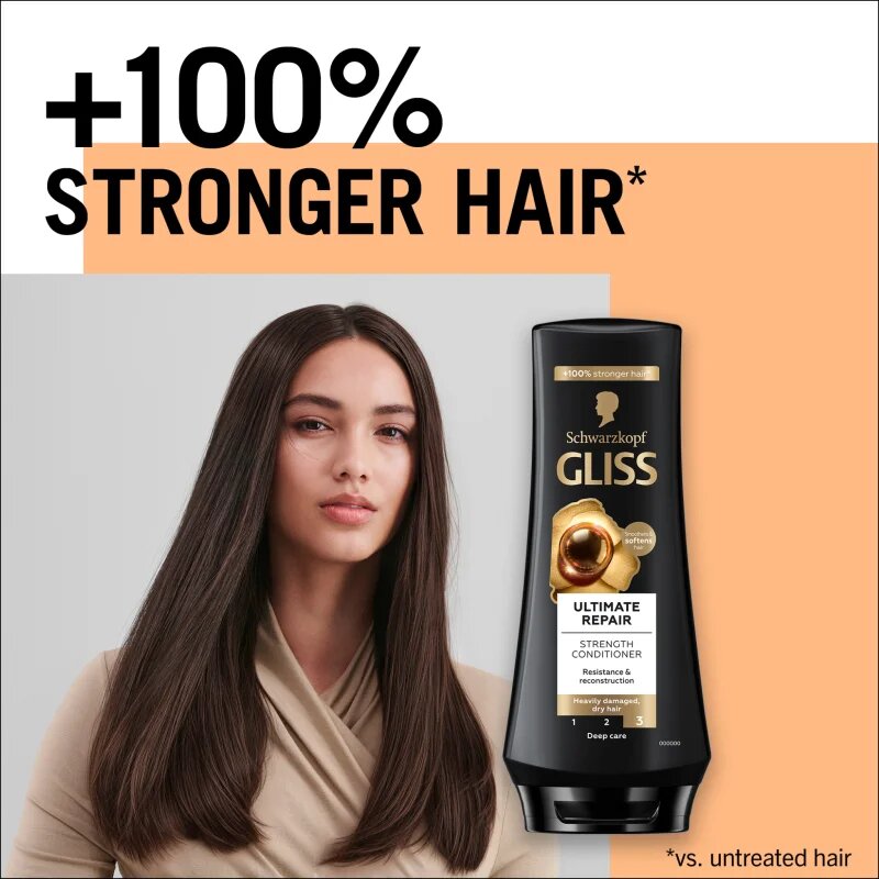 Schwarzkopf Gliss Ultimate Repair erősítő kondicionáló száraz és sérült hajra 200 ml