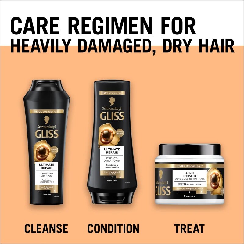 Schwarzkopf Gliss Ultimate Repair erősítő kondicionáló száraz és sérült hajra 200 ml