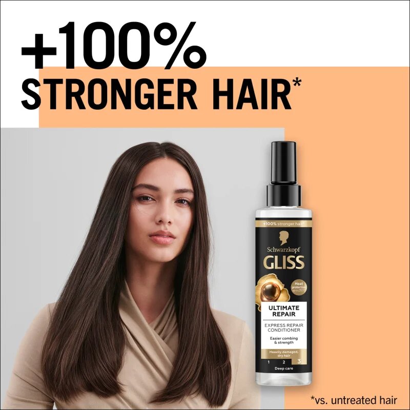 Schwarzkopf Gliss Ultimate Repair leöblítést nem igénylő regeneráló kondicionáló száraz és sérült hajra 200 ml