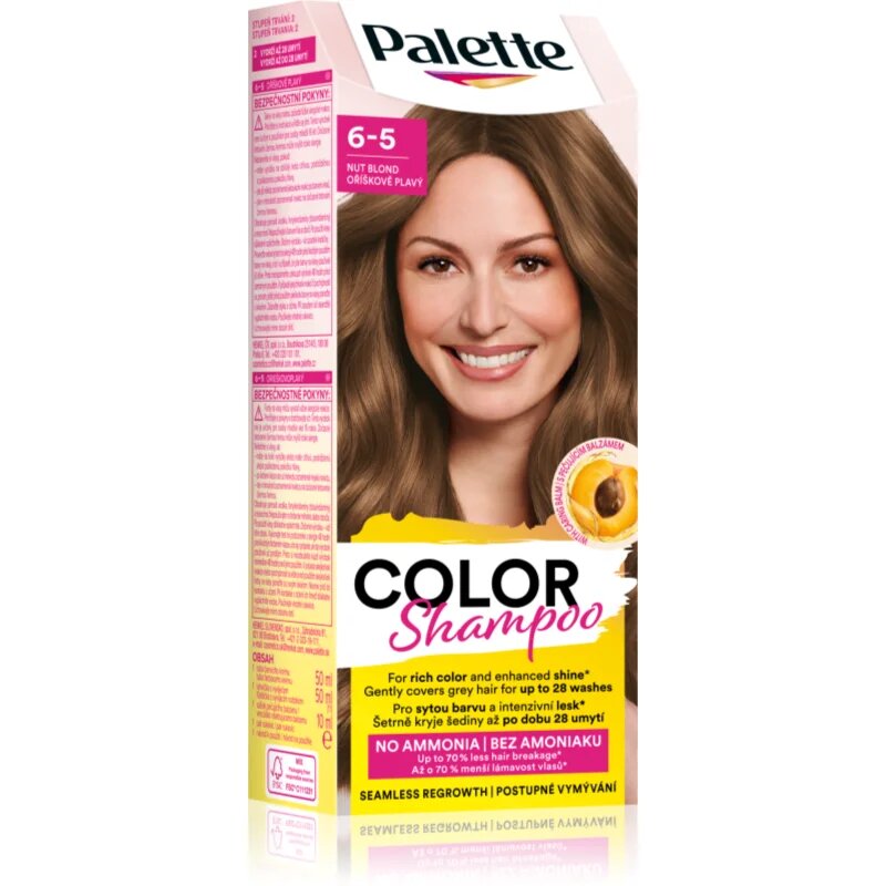 Schwarzkopf Palette Color Shampoo tonizáló sampon árnyalat 6-5 Nut Blond 50 ml