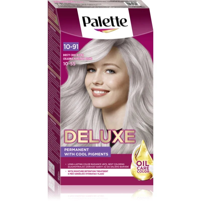 Schwarzkopf Palette Deluxe tartós hajfesték árnyalat 10-91 Dusty Cool Blonde 1 db