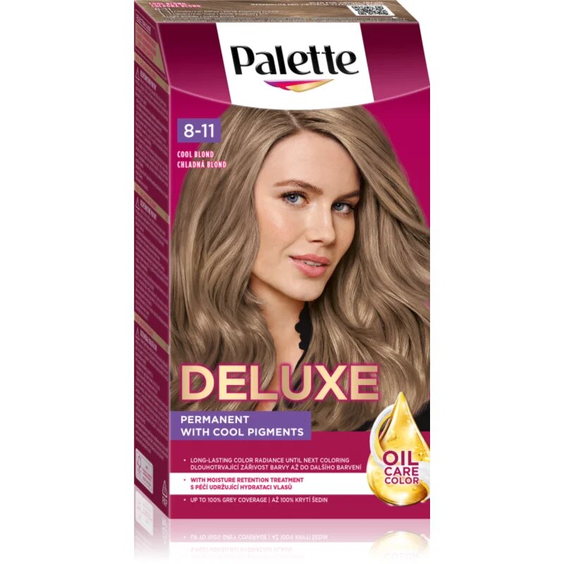 Schwarzkopf Palette Deluxe tartós hajfesték árnyalat 8-11 Cool Blonde 1 db