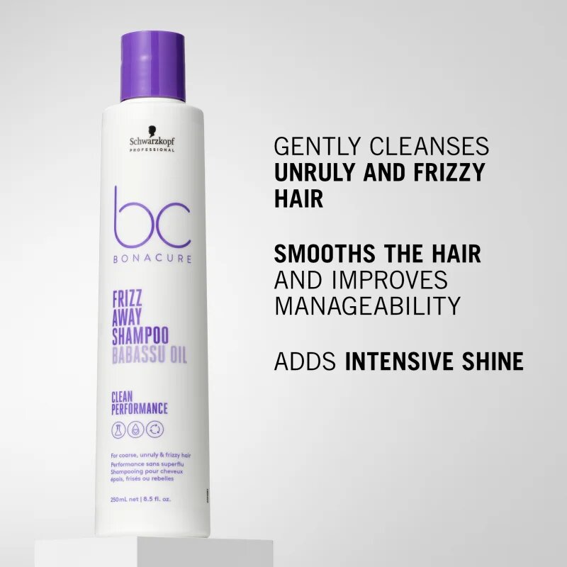 Schwarzkopf Professional BC Bonacure Frizz Away Shampoo sampon a rakoncátlan és töredezett hajra 250 ml