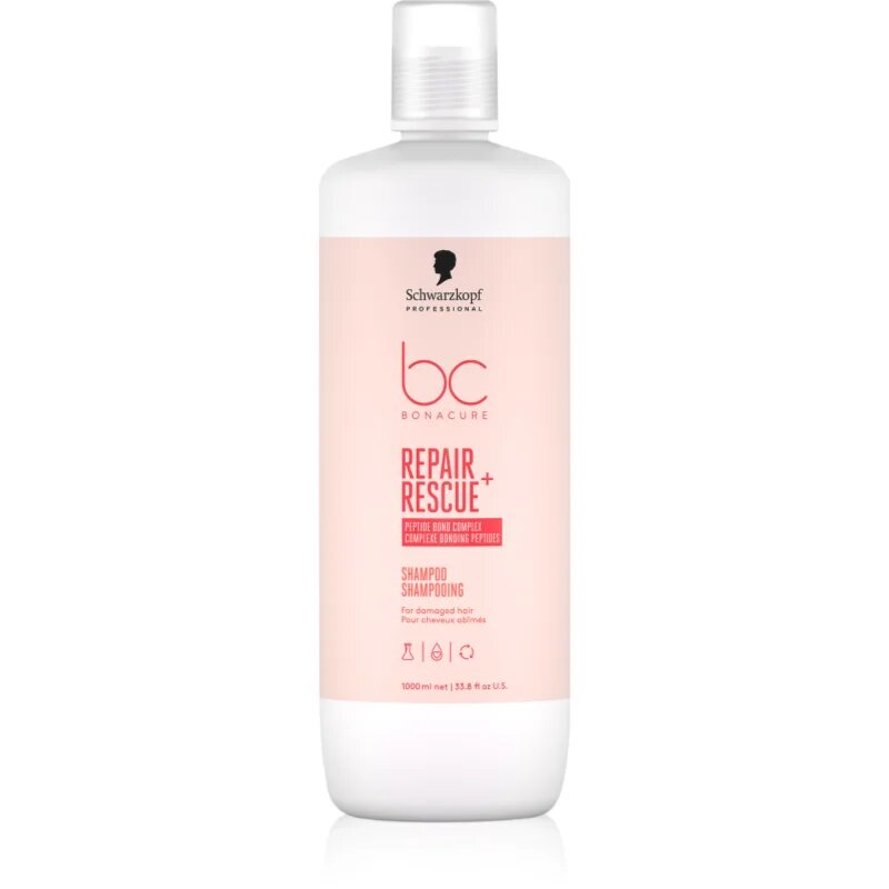 Schwarzkopf Professional BC Bonacure Repair Rescue+ ápoló sampon a károsult hajra 1000 ml