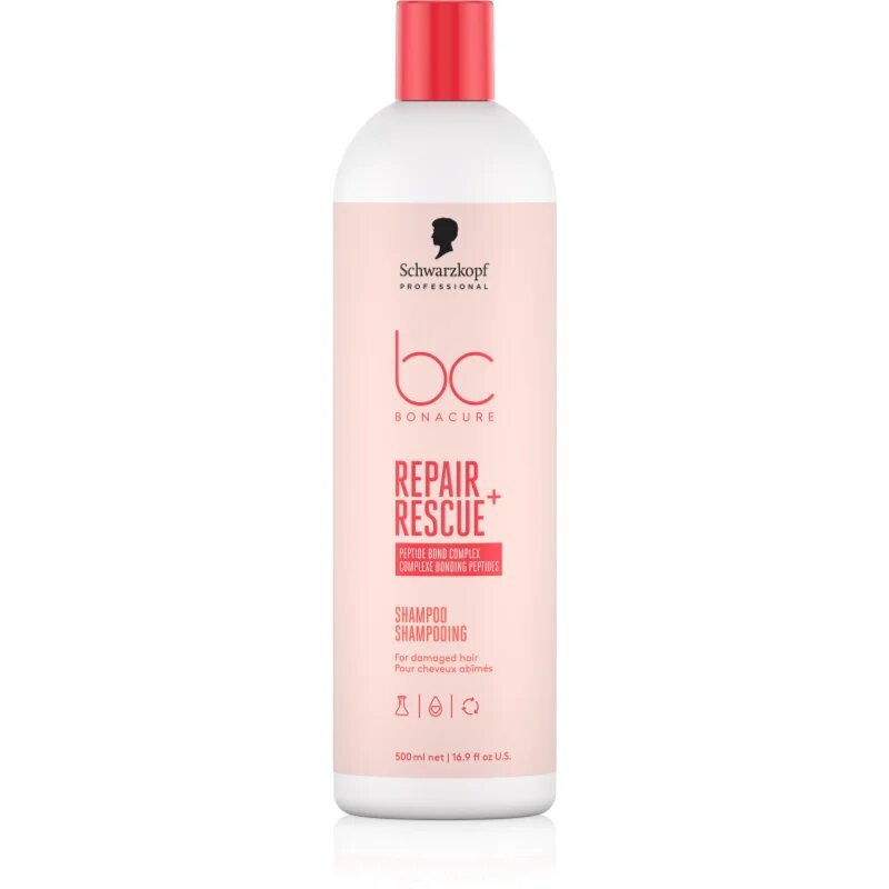 Schwarzkopf Professional BC Bonacure Repair Rescue+ ápoló sampon a károsult hajra 500 ml