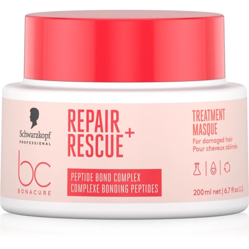 Schwarzkopf Professional BC Bonacure Repair Rescue+ intenzíven tápláló maszk a károsult hajra 200 ml
