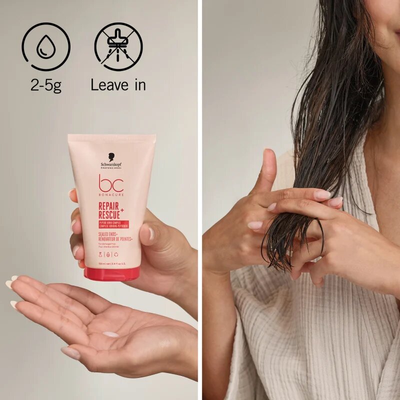 Schwarzkopf Professional BC Bonacure Repair Rescue+ krémes szérum nagyon sérült töredezett végű hajra 100 ml