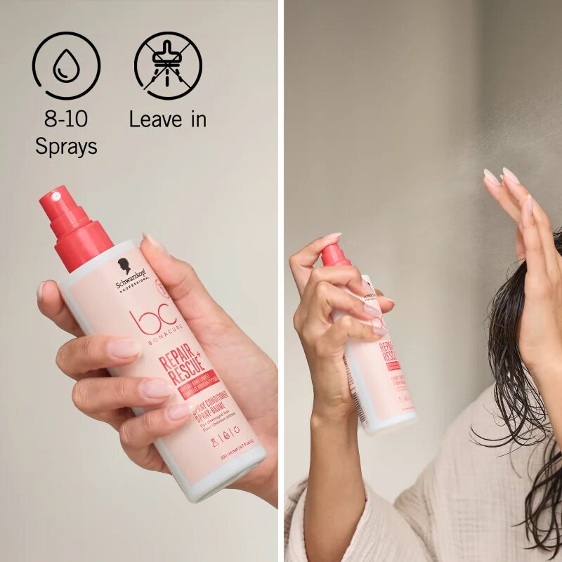 Schwarzkopf Professional BC Bonacure Repair Rescue+ öblítés nélküli kondicionáló a károsult hajra spray formában 200 ml