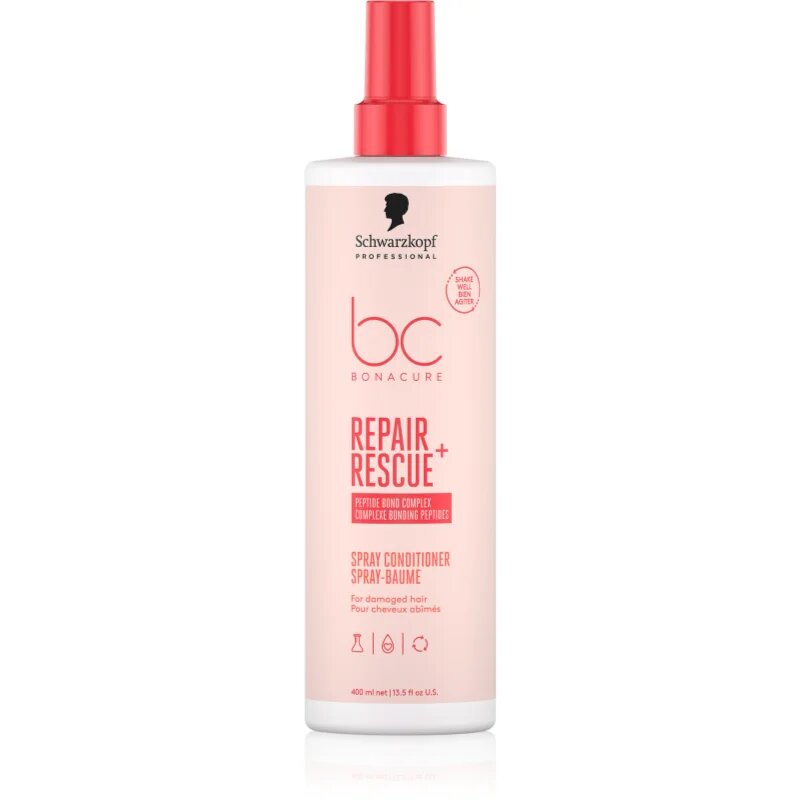 Schwarzkopf Professional BC Bonacure Repair Rescue+ öblítés nélküli kondicionáló a károsult hajra spray formában 400 ml