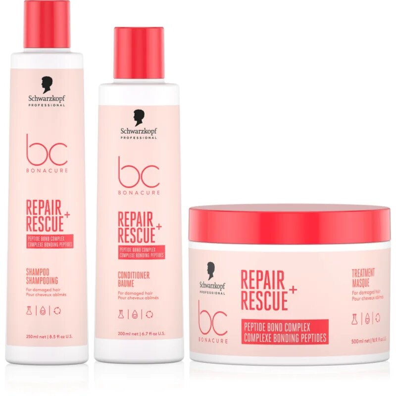 Schwarzkopf Professional BC Bonacure Repair Rescue+ szett a károsult hajra
