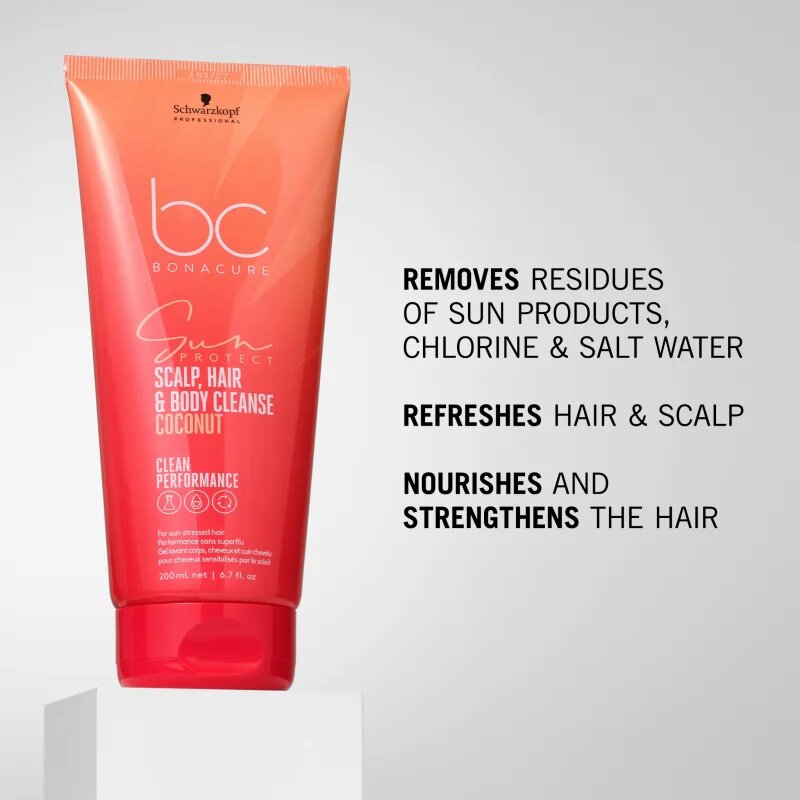 Schwarzkopf Professional BC Bonacure Sun Protect Scalp Hair & Body Cleanse sampon hajra és a testre 100 ml