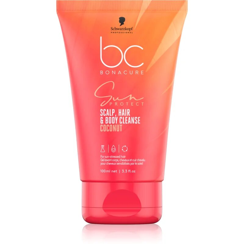 Schwarzkopf Professional BC Bonacure Sun Protect Scalp Hair & Body Cleanse tusfürdő gél 2 az 1-ben 100 ml