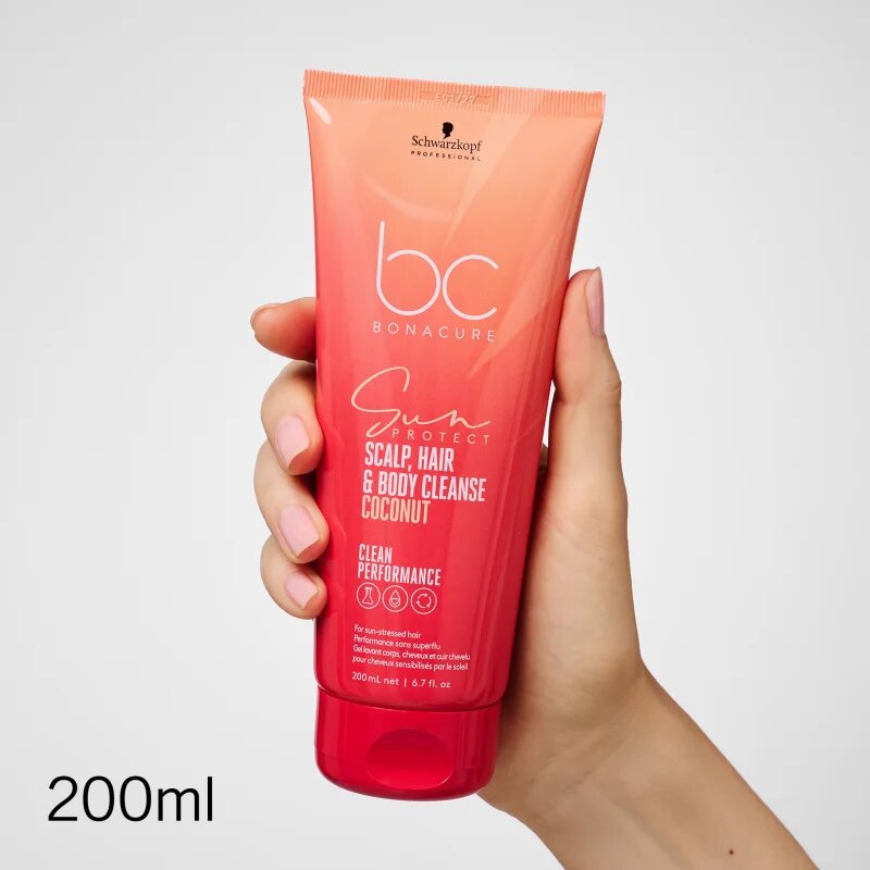 Schwarzkopf Professional BC Bonacure Sun Protect Scalp Hair & Body Cleanse tusfürdő gél 2 az 1-ben 200 ml